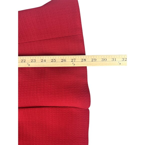 Dana Buchman Women 12 Red Lined Dressy Jacket Button Up Career Wool Blend Blazer - Picture 10 of 11